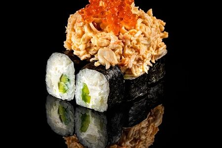 Ролл вулкан с камчатский крабом