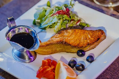 Семга на углях