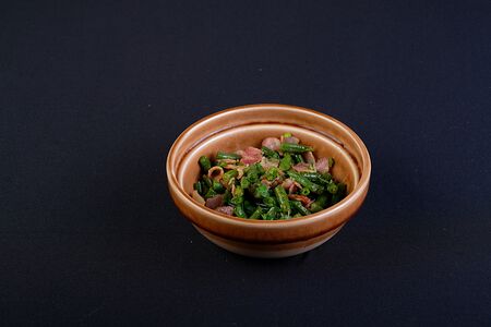 Фасоль стручковая с беконом