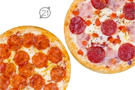Комбо 2 пиццы 21 см пепперони и вкусная