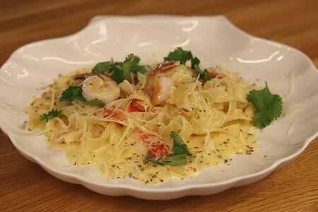 Феттуччине в сливочном соусе