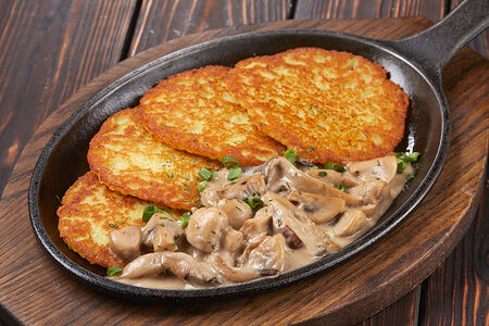 Драники с грибами