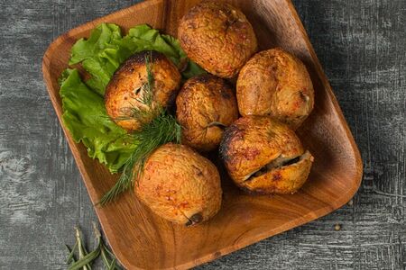 Грибы на мангале