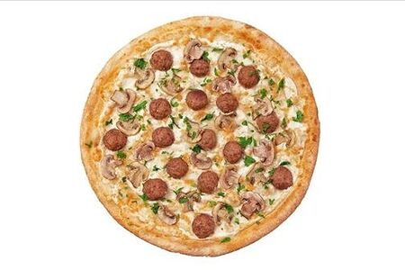 Пицца с фрикадельками и грибным соусом 28 см Оригинальная