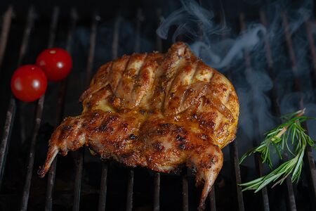 Перепела на мангале