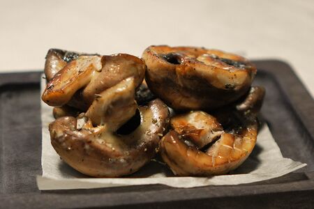 Шампиньоны на гриле
