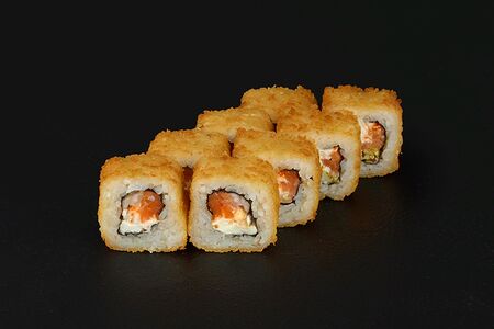 Жареный с лососем