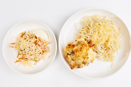 Салат, горячее и гарнир