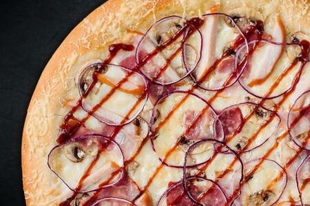 Пицца Чикен барбекю (толстое с сыром)