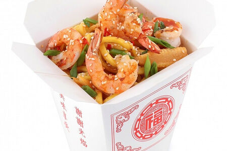 Вок с креветкой