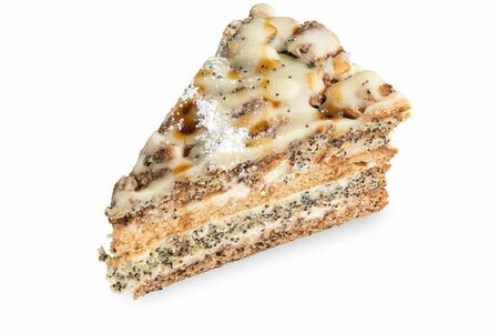 Торт с белым шоколадом и маком