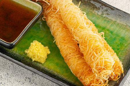 Креветки темпура в тесте катаифи