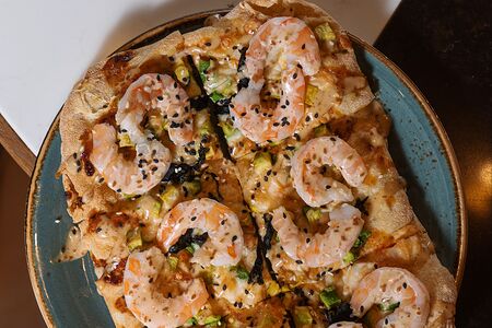 Пинца с креветками