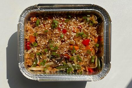 Тяхан с овощами веганский