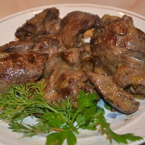 Печень куриная жареная