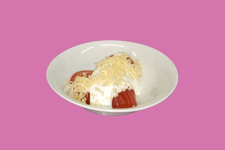 Помидоры с чесноком и сыром