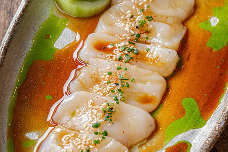 Гребешок с цитрусовым терияки