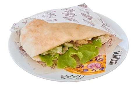 Пита с беконом и овощами