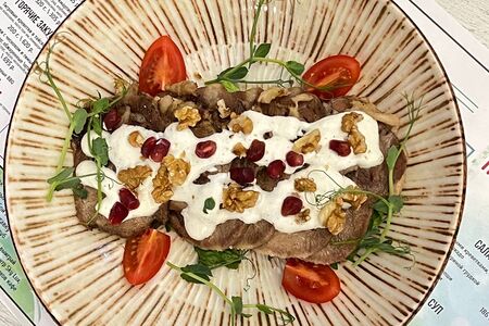 Говяжий язык в сливочном соусе