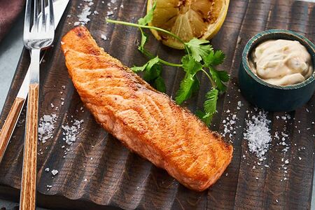 Семга на мангале