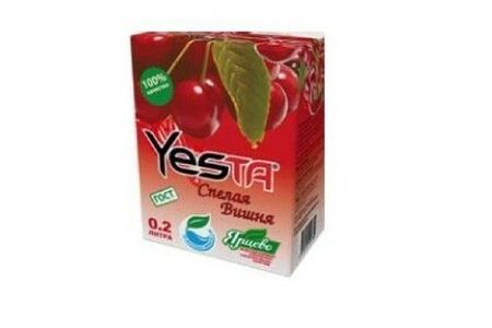 Сок с трубочкой вишнёвый