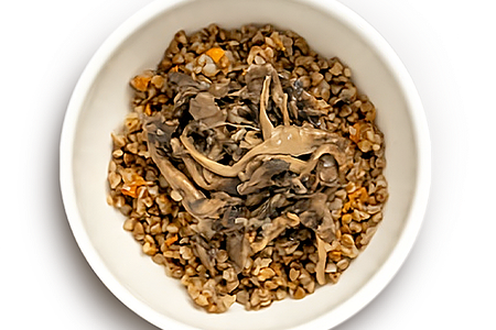 Гречневая каша с овощами и грибами