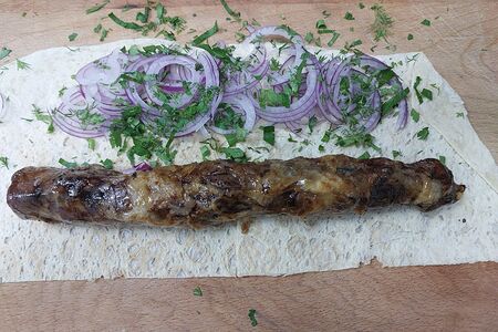 Печень баранья в жировой сетке