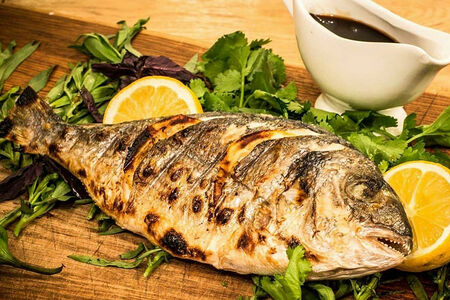 Дорадо на мангале