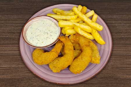 Жареные креветки