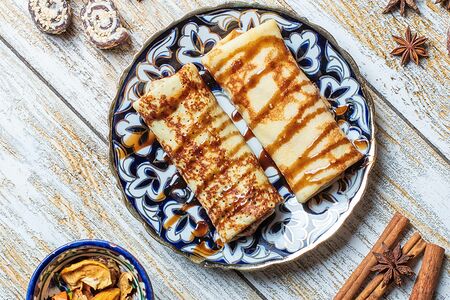 Блины с творогом