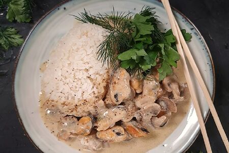 Мидии по-тайски с соусом Пад Тай