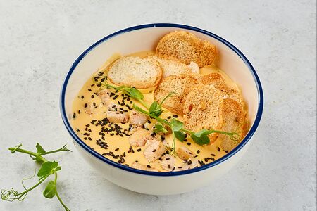 Сырный крем-суп с цыпленком