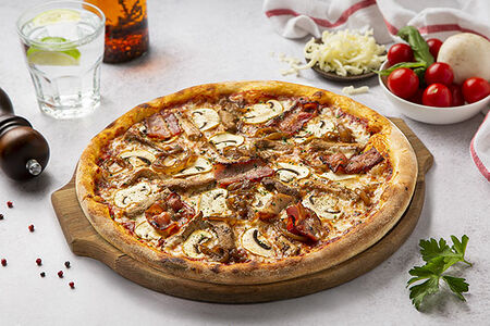 Пицца Барбекю 28 см, на тонком тесте