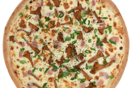 Пицца Лисички с беконом