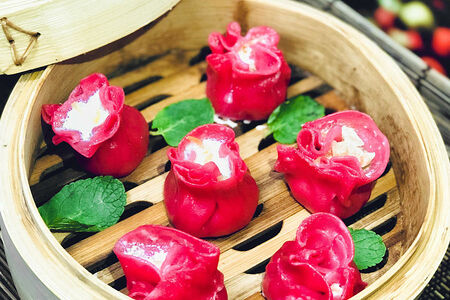 Димсам с курицей и сливочным сыром