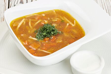 Суп из белых грибов с лапшой