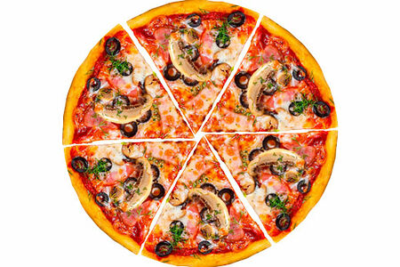 С ветчиной и грибами