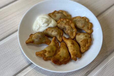 Вареники с картофелем жареные