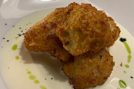 Цветная капуста с луковым муссом