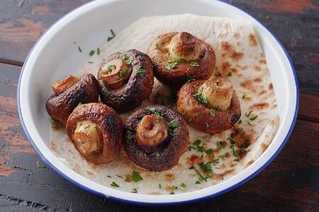 Шампиньоны на мангале