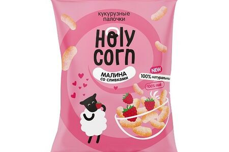 Кукурузные палочки малина со сливками