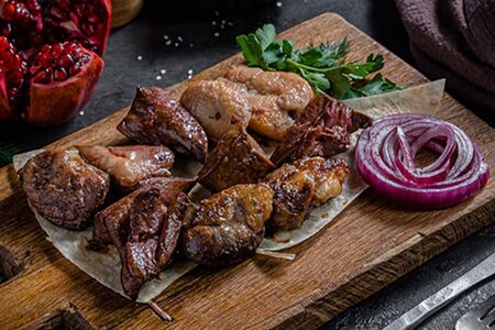 Шашлык из бараньей печени