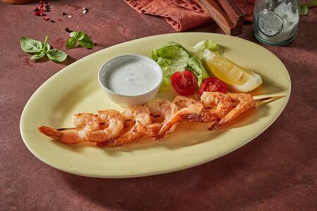 Креветки жареные на углях