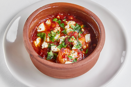 Креветки саганаки