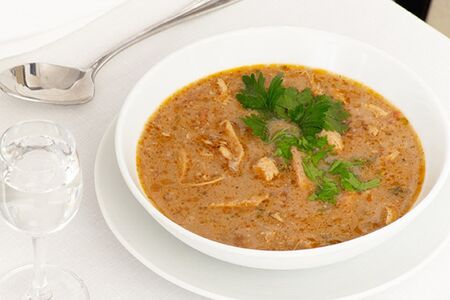 Суп Харчо из куры с орехами