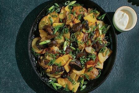 Жареха с грибами