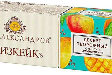 Б. ю. александров Десерт Чизкейк манго/сем чиа 15% к/уп