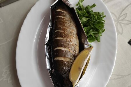 Форель жареная