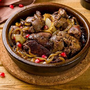 Куриная печень по-грузински