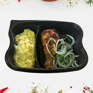 Пюре с куриной ножкой